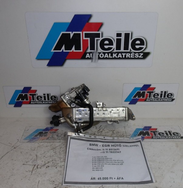 [GYRI BONTOTT] BMW - EGR HT SZELEPPEL - 1-ES; 2-ES; 3-AS; 4-ES; 5-